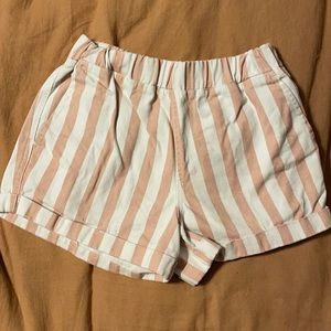 Forever 21 pink and white stripe shorts